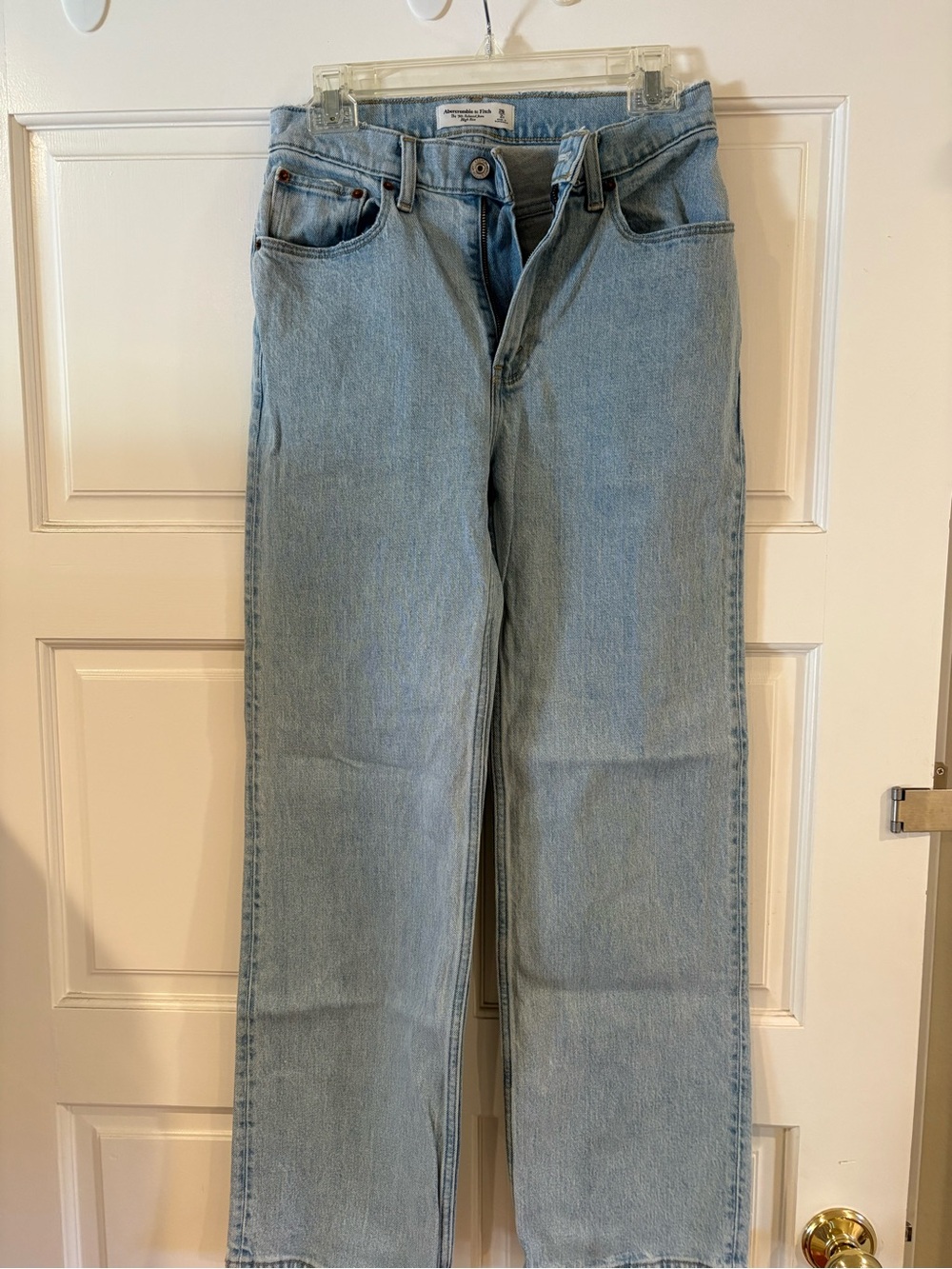 Abercrombie & Fitch Light Wash High-Rise Straight Jeans